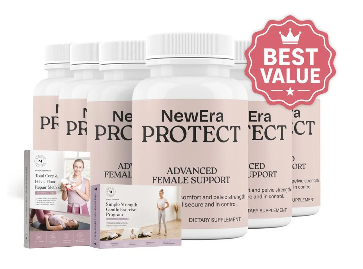 Six bottles of NewEra Protect with two bonus programs